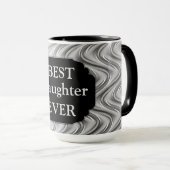 Mug Design de luxe "Meilleure fille jamais vue" en arg (Devant droit)