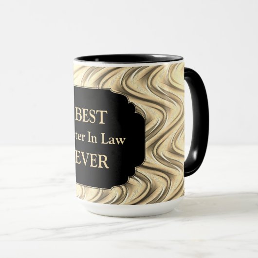 Mug Design de luxe "Meilleure soeur en droit jamais vu (Devant droit)