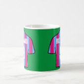 Mug Design de maillot de football en clarette et bleu. (Centre)