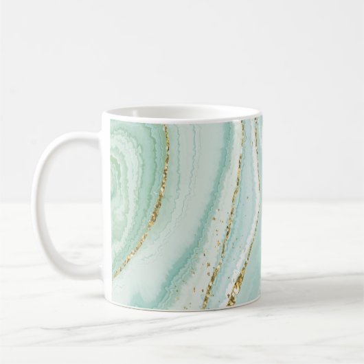 Mug design de marbre liquide peint à la main élégant a (Gauche)