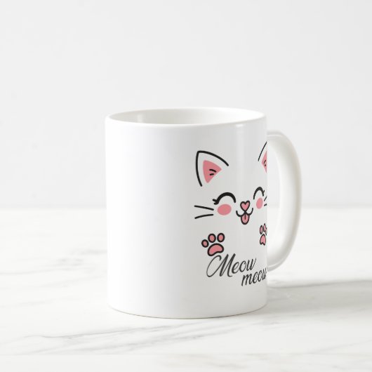 Mug Design de marque de chat mignon (Devant droit)