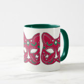 Mug Design de masque vénitien rouge (Devant droit)