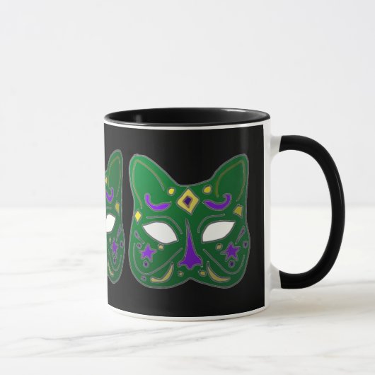 Mug Design de masque vénitien vert (Droite)