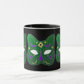 Mug Design de masque vénitien vert (Centre)