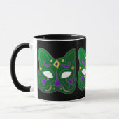 Mug Design de masque vénitien vert (Gauche)
