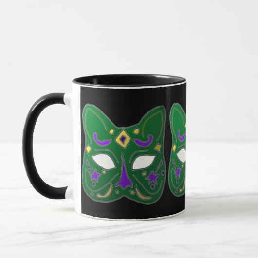 Mug Design de masque vénitien vert (Gauche)
