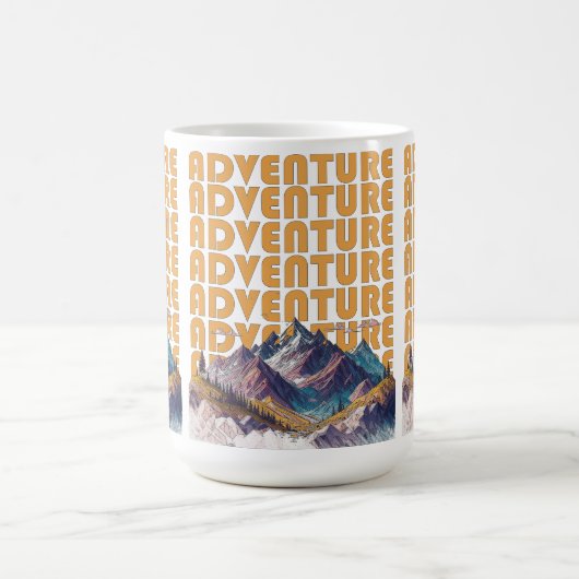 Mug Design de montagne d'aventure (Centre)