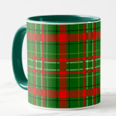 Mug Design de Motif de Noël Tartan vert