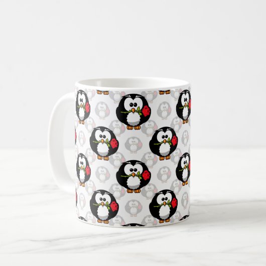 Mug Design de Motif de surface de pingouin mou Imprime (Devant gauche)