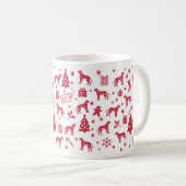 Mug Design de Noël À poils durs Pointeur allemand (Devant droit)