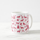 Mug Design de Noël du berger blanc (Devant droit)