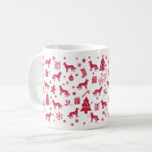 Mug Design de Noël du berger blanc (Devant gauche)