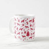 Mug Design de Noël écossais Deerhound (Devant gauche)