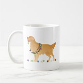 Mug Design de Noël Golden Retrior (Gauche)