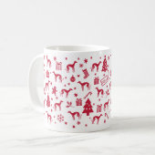Mug Design de Noël italien Greyhound (Devant gauche)