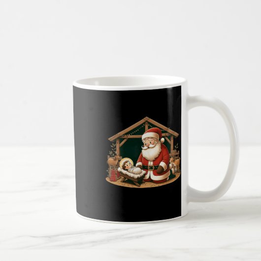 Mug Design de Noël Kneeling Père Noël avec Ba (Droite)
