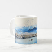 Mug Design de peinture en aquarelle du Mont Fuji. (Devant gauche)