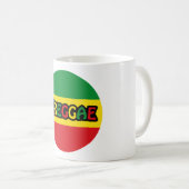 Mug Design de reggae avec couleurs de drapeau reggae (Devant droit)
