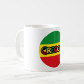Mug Design de reggae avec couleurs de drapeau reggae (Devant gauche)