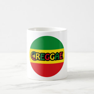 Mug Design de reggae avec couleurs de drapeau reggae