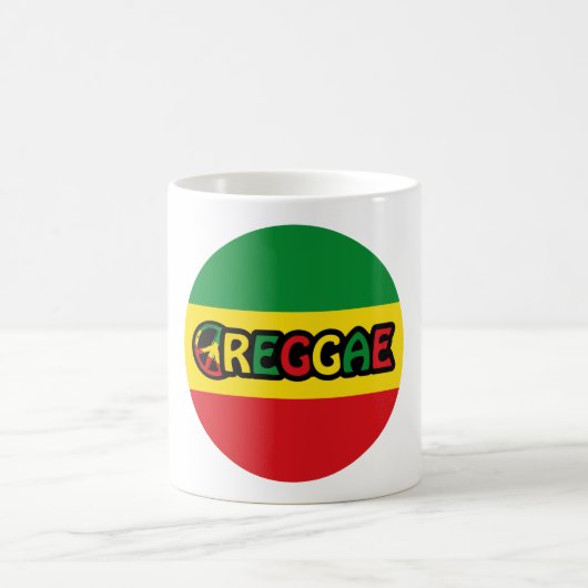 Mug Design de reggae avec couleurs de drapeau reggae (Centre)