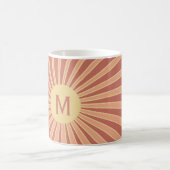 Mug Design de solarium de style rétro rose et orange (Centre)