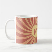 Mug Design de solarium de style rétro rose et orange (Gauche)