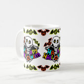 Mug Design de squelette et de chauves-souris pour l'Ha (Devant gauche)