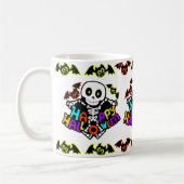 Mug Design de squelette et de chauves-souris pour l'Ha (Gauche)