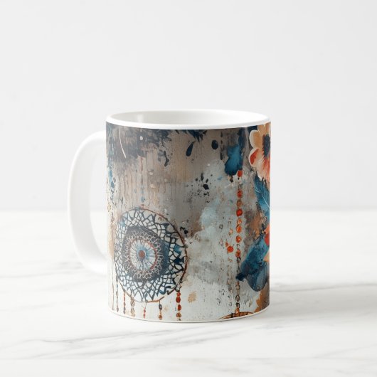 Mug Design de style Boho avec catchers de rêve (Devant gauche)