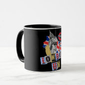 Mug Design de style rétro à Londres (Devant gauche)