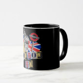 Mug Design de style rétro à Londres (Devant droit)