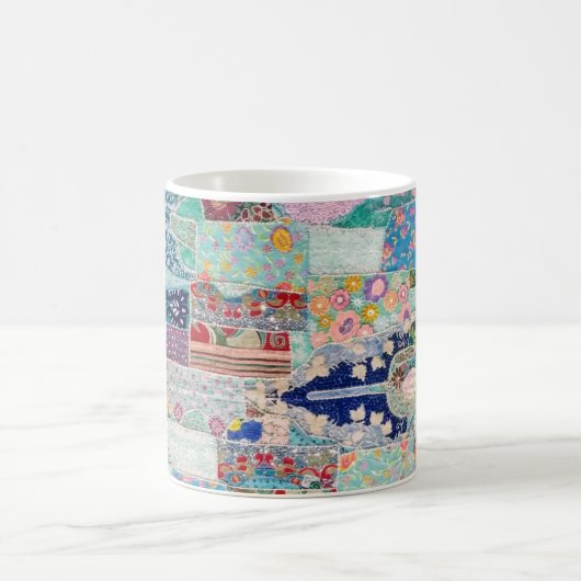 Mug Design de tapisserie Aqua et Blue Quilt (Centre)