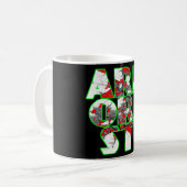 Mug Design de texte Cool arboriste vert et rouge (Devant gauche)