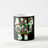 Mug Design de texte Cool arboriste vert et rouge (Centre)