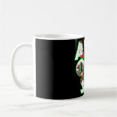 Mug Design de texte Cool arboriste vert et rouge (Gauche)