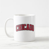 Mug Design de texte du style Varsity Red Block de Chic (Gauche)