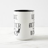 Mug Design De Texte Noir Moderne - La Vie Est Meilleur (Centre)