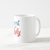 Mug Design de typographie 4 juillet patriotique - Red (Devant droit)