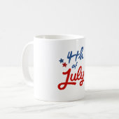 Mug Design de typographie 4 juillet patriotique - Red (Devant gauche)