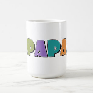 Mug Design de typographie "PAPA" gras et jouant