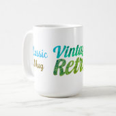 Mug Design de typographie rétro vintage - (Devant gauche)