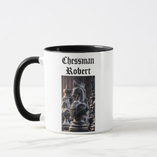 Mug Design d'échecs Steampunk avec nom personnalisé