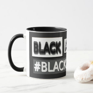Mug Design d'expression mignon "#BLACKANDWHITE". Comma