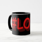 Mug Design d'expression mignon "#LOVE". Commandez dès (Devant gauche)