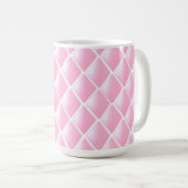 Mug Design Diamant Rose Et Blanc (Devant droit)