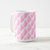 Mug Design Diamant Rose Et Blanc (Devant gauche)