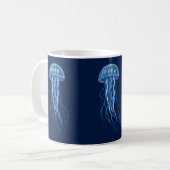 Mug Design d'illustration de la méduse bleue (Devant gauche)