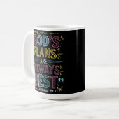 Mug Design Divin : Les Plans De Dieux Sont Toujours Me (Devant gauche)