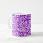 Mug Design d'oiseaux et de lapins, couleur lavande, (Devant gauche)